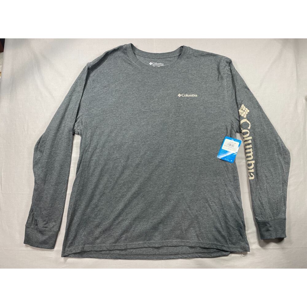 Columbia Men's Charcoal Gray Pullover Lightweight Crewneck Tee Shirt Size XXL